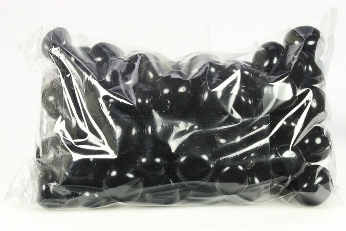 Lot: Tumbled Black Obsidian (Apache Tears) Stones - KG #268450